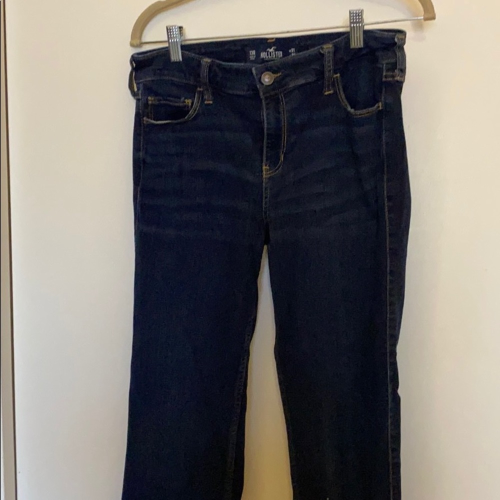 Hollister dark jeans mid rise boot cut